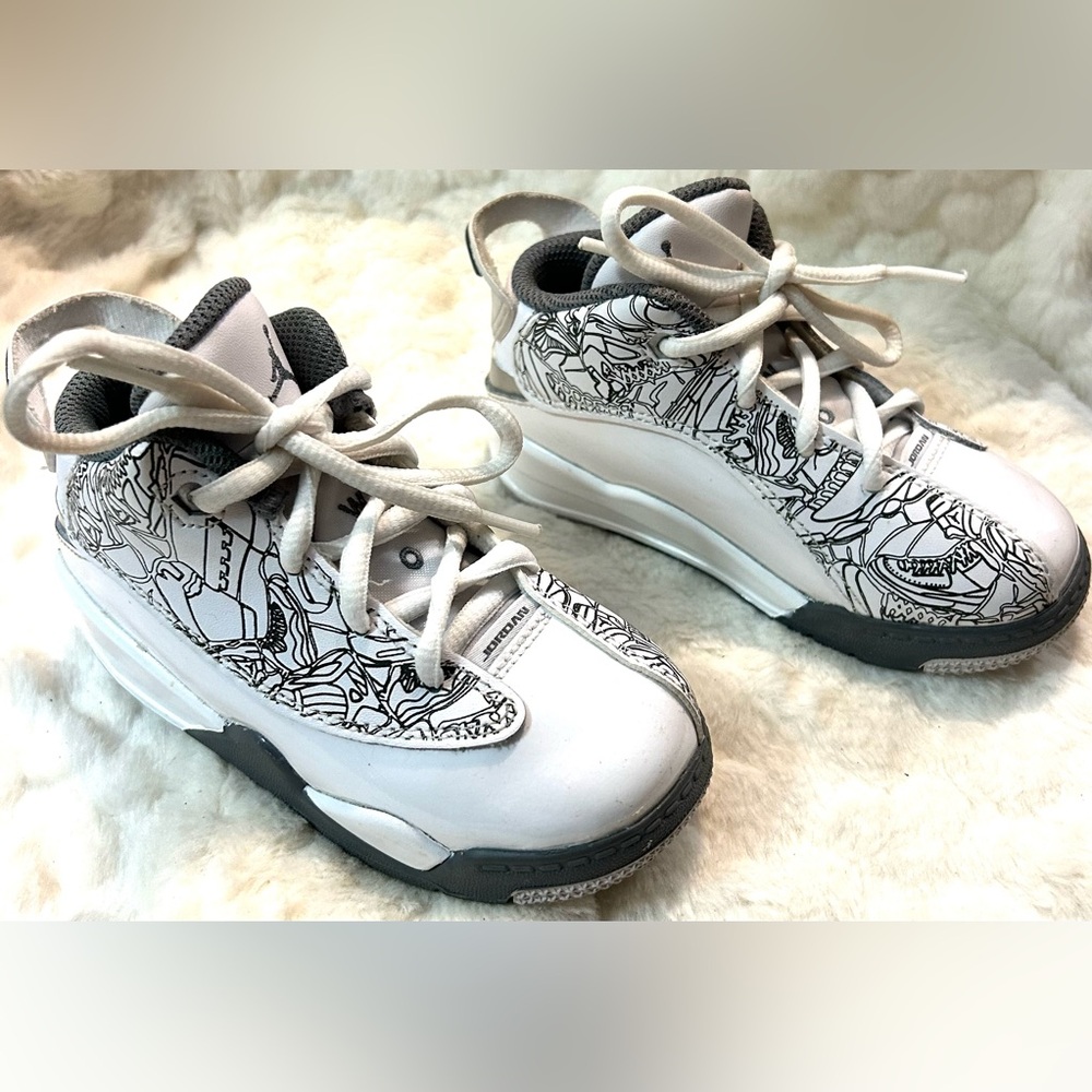 Toddler Nike Air Jordan Dub Zero Retro Shoes DV 1358-107 size 8